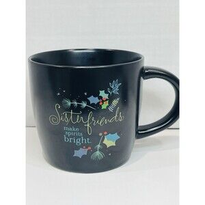 Hallmark Mahogany Coffee Mug “Sister friends Make Spirits Bright” New Open Box